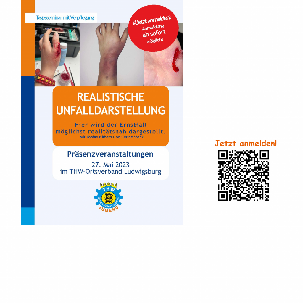 Realistische Unfalldarstellung Flyer